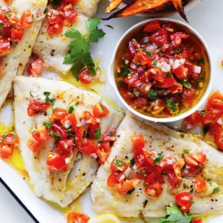 Fish with tomato salsa